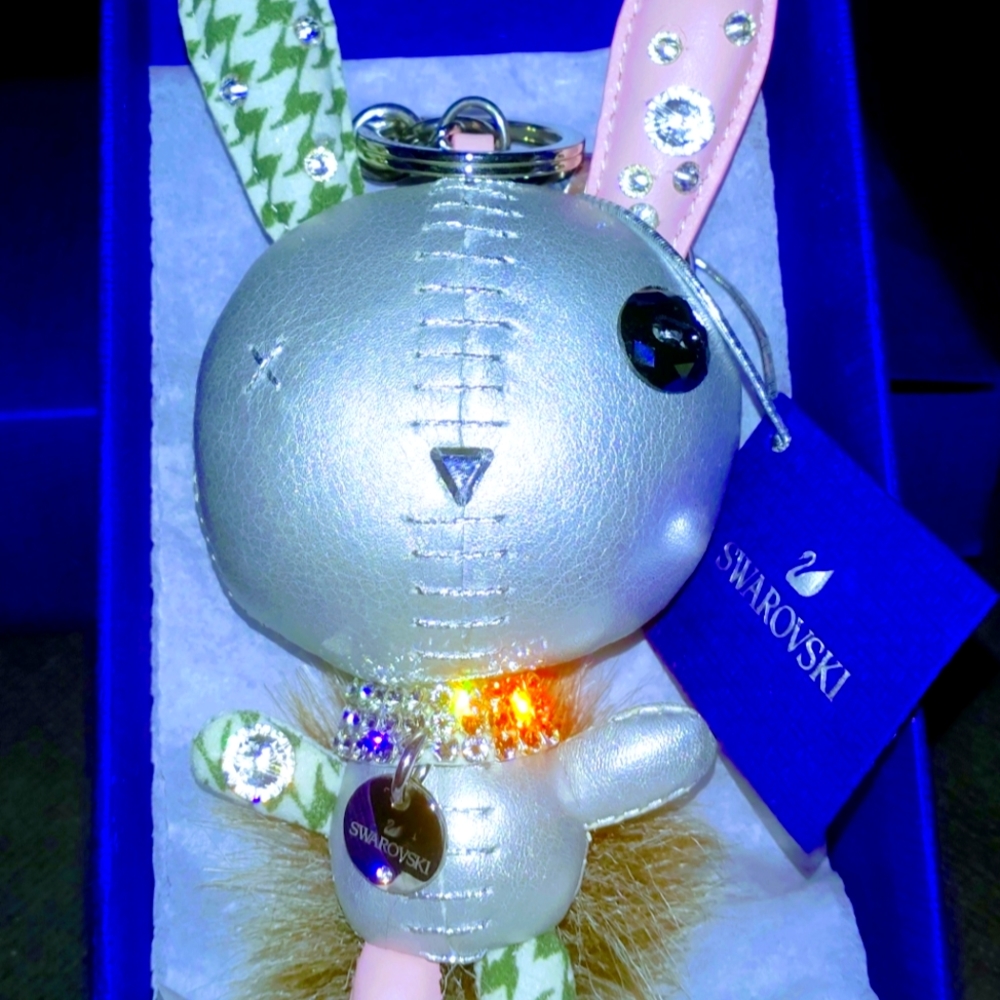 NWT Swarovski - Bunny Rabbit Bag Charm / Key Chain